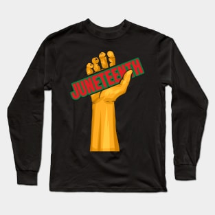 Raised Hand Raise Your Fist Freedom Day Logo Juneteenth Long Sleeve T-Shirt